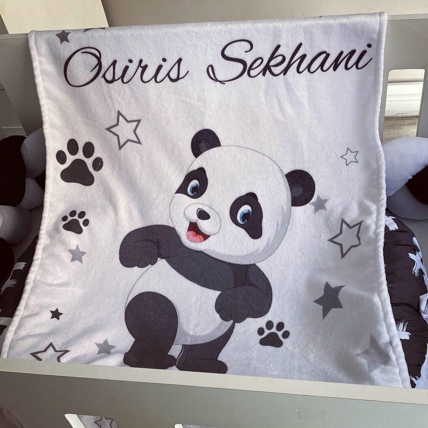 Cot Bedding - Black Panda Set 01