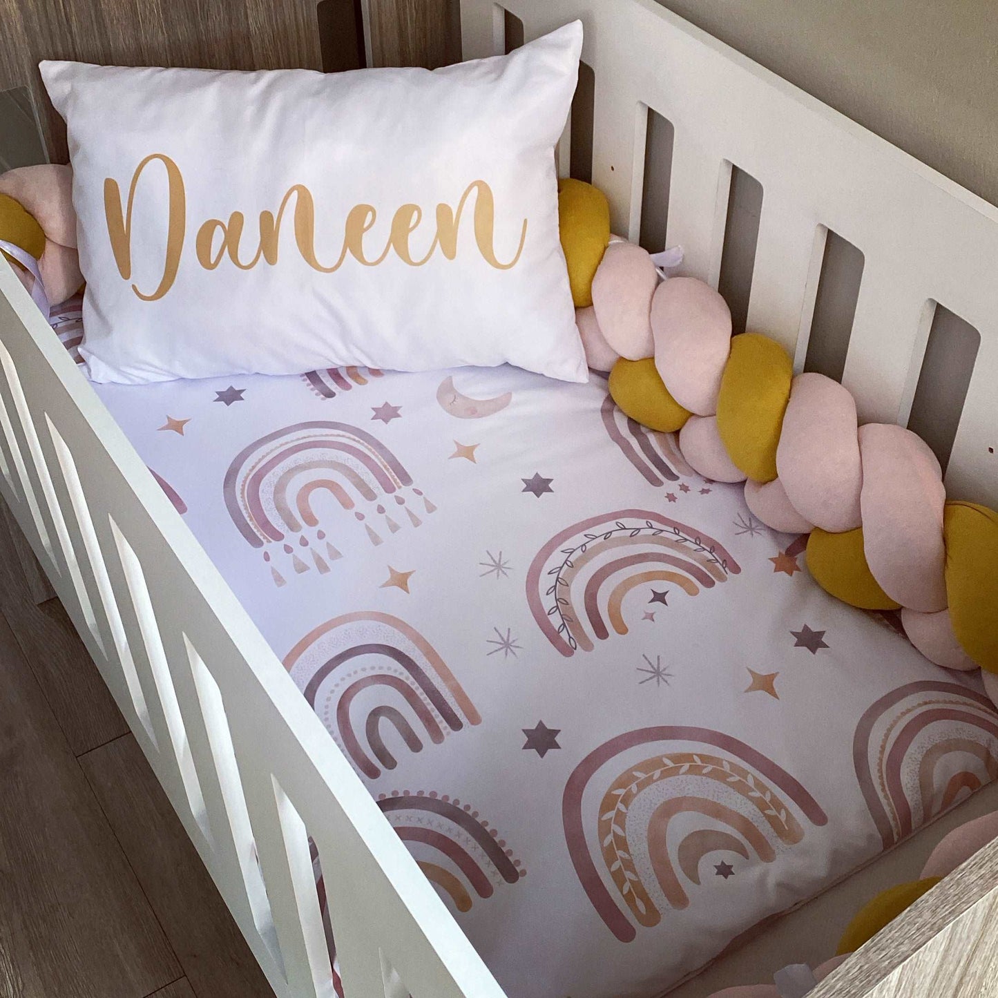 Cot Bedding - Boho Rainbow Set 02