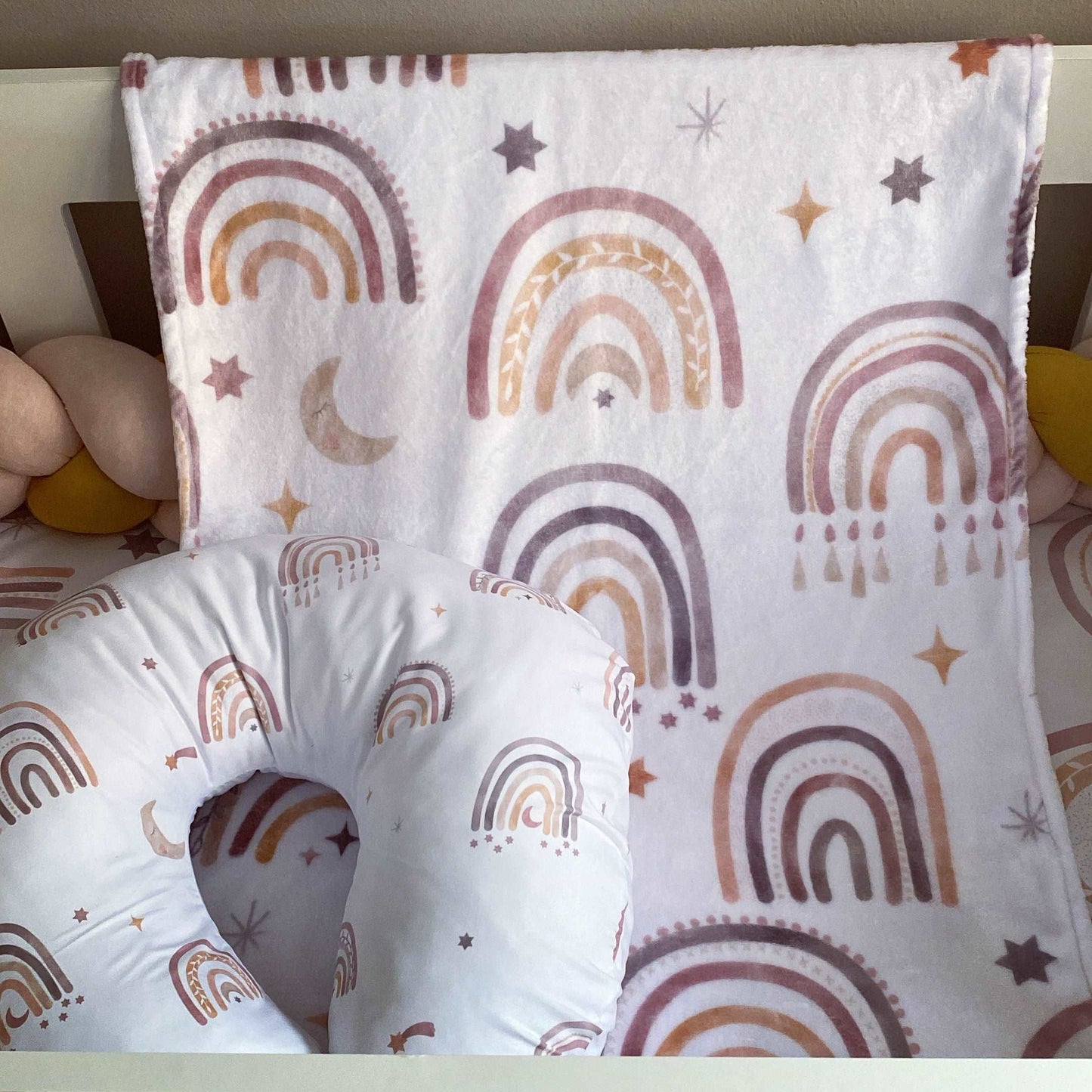 Cot Bedding - Boho Rainbow Set 02