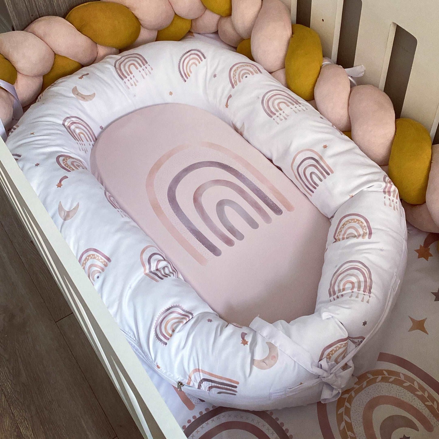 Cot Bedding - Boho Rainbow Set 02