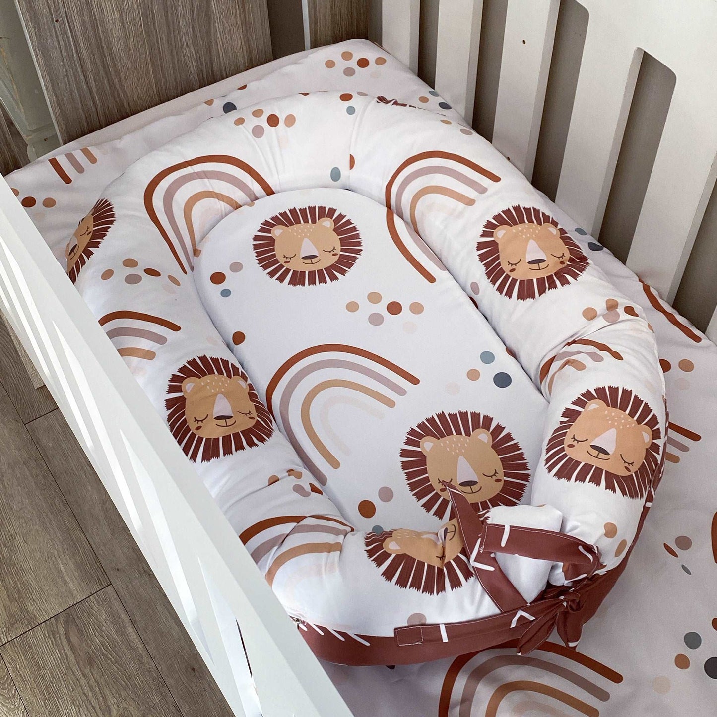 Cot Bedding - Boho Lion Rainbow Set 01