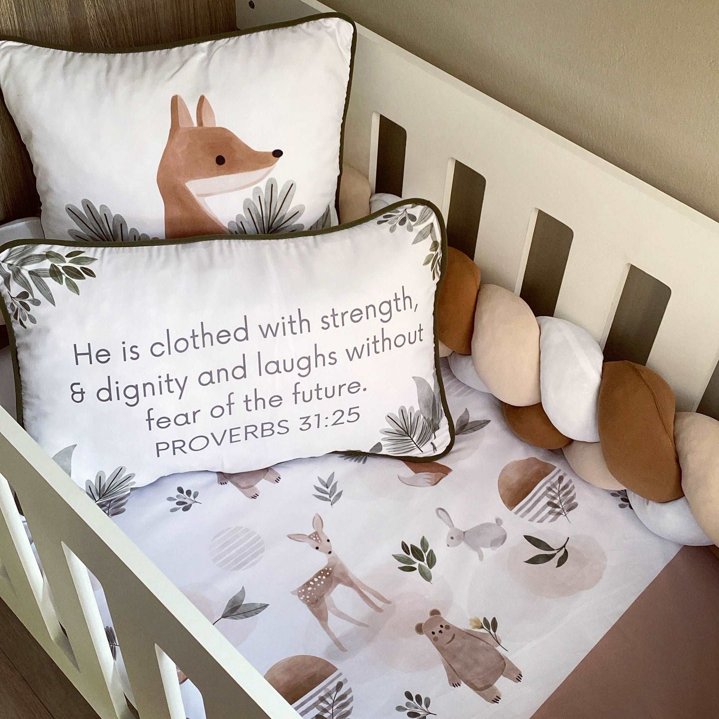 Cot Bedding - Boho Woodlands Set 01