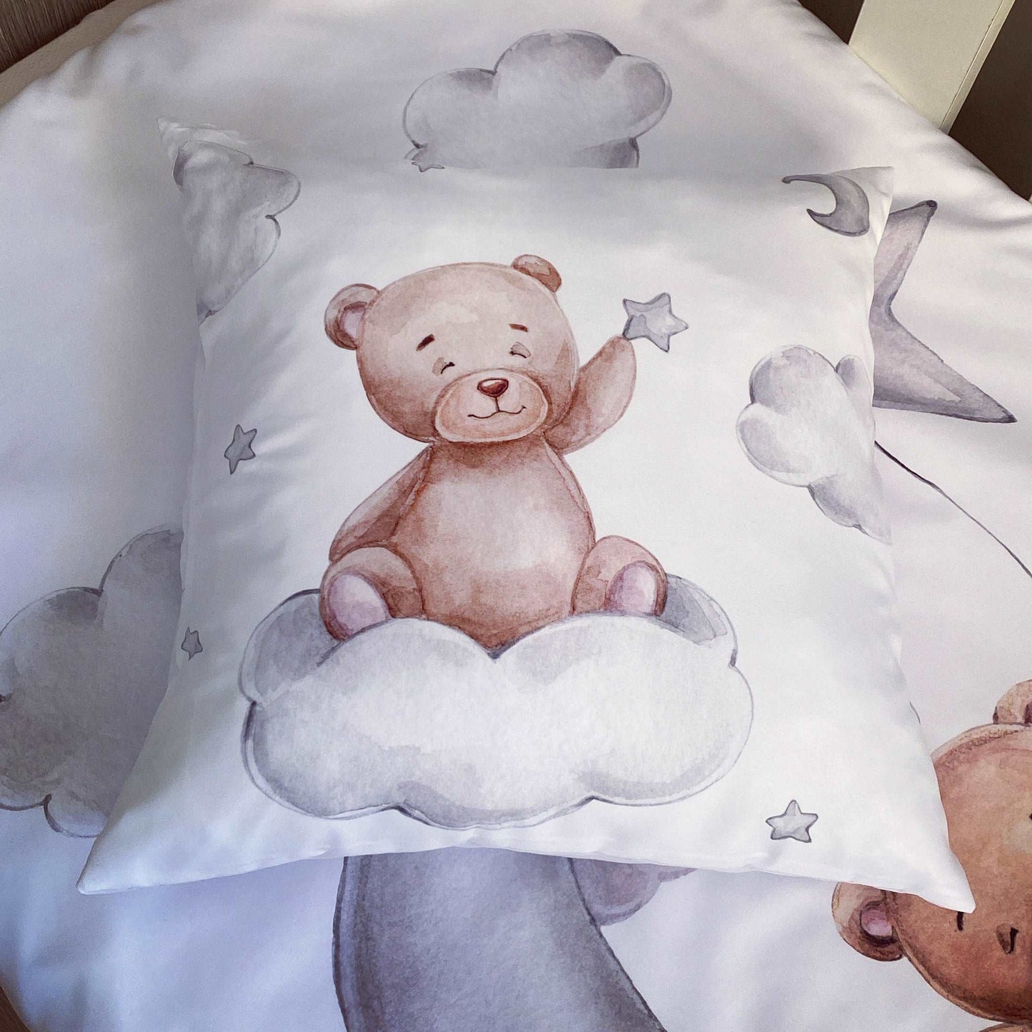 Cot Bedding - Grey Bear Set 01