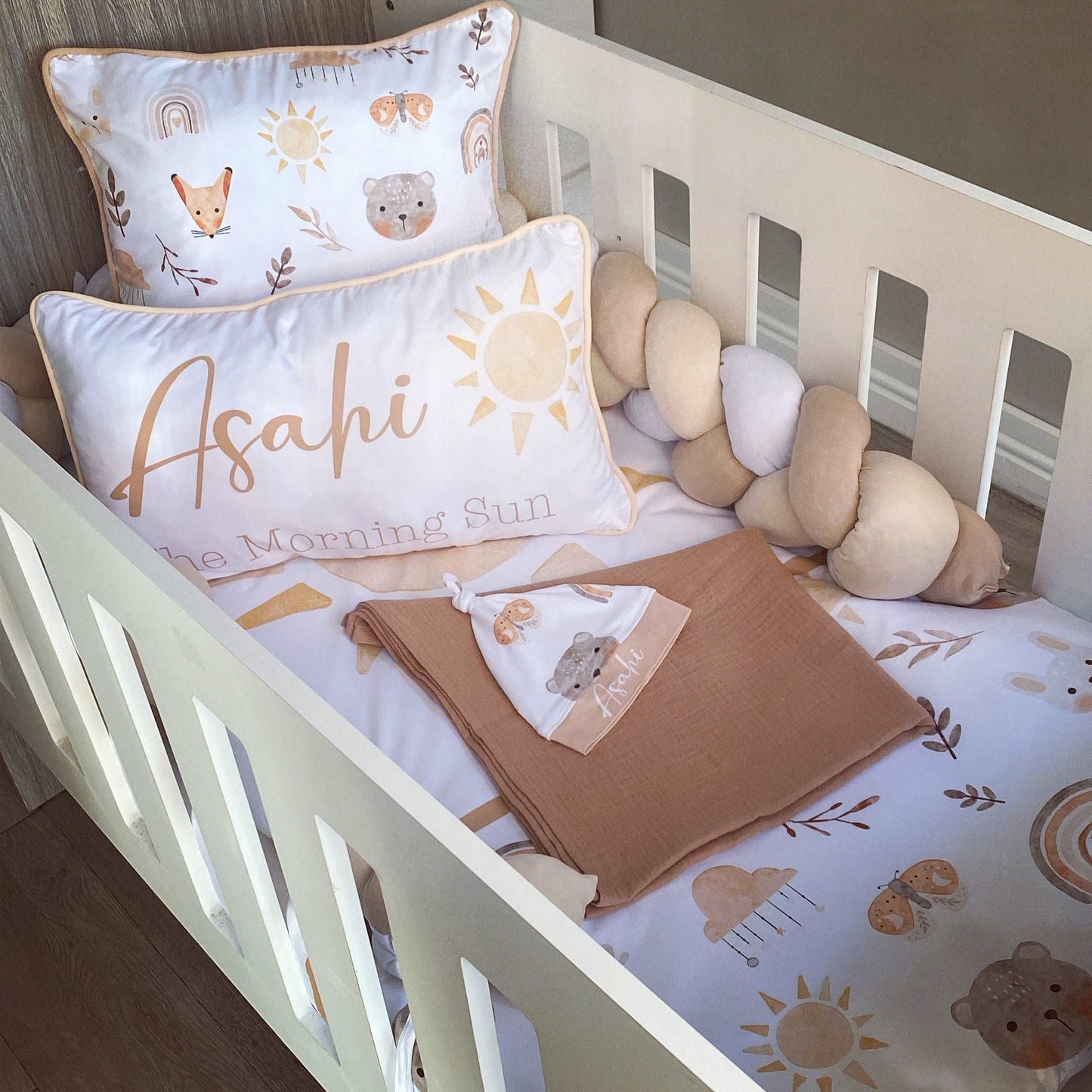 Cot Bedding - Boho Sun Set 01