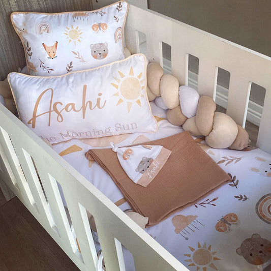 Cot Bedding - Boho Sun Set 01