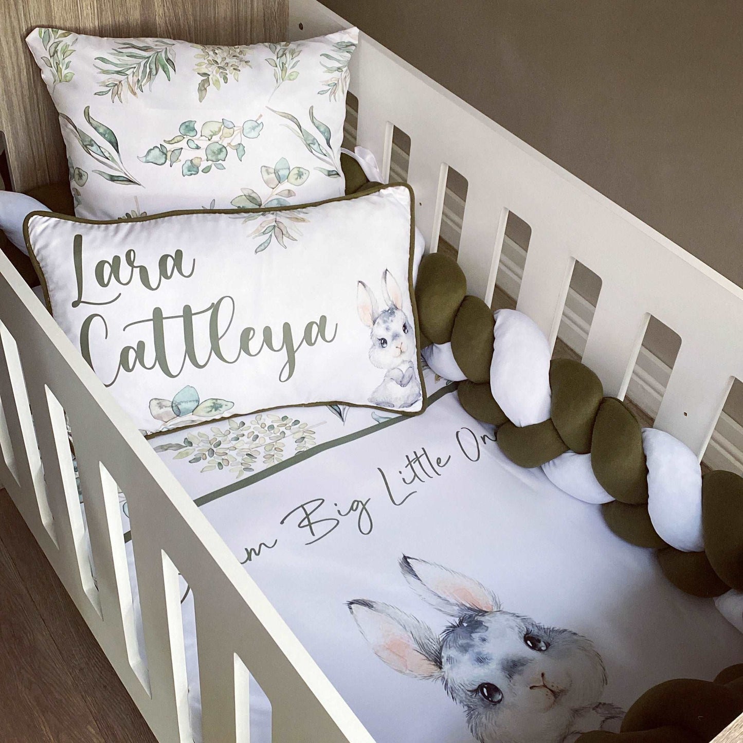 Cot Bedding - Bunny Leaf Set 01