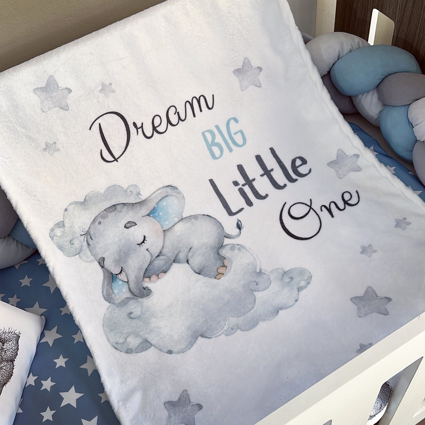 Cot Bedding - Blue Tatty Set 02