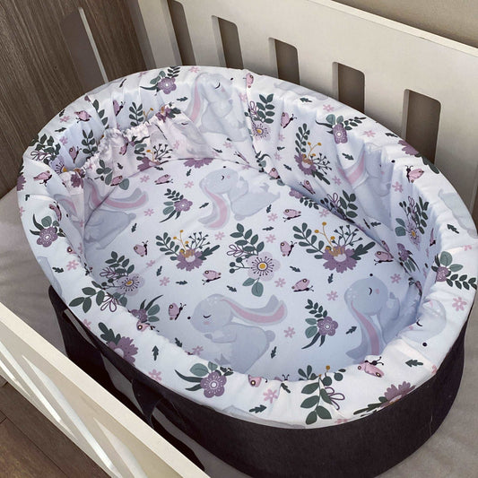 Carry Cot - Floral Bunny 01