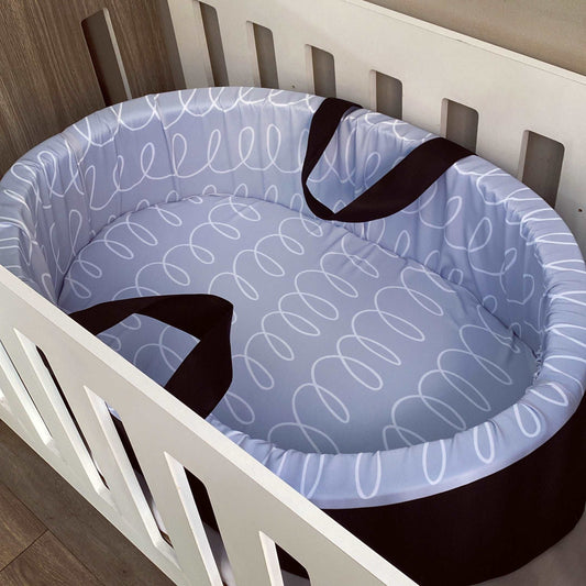 Carry Cot - Grey Swirl 01