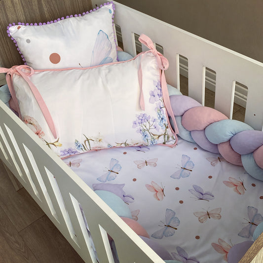 Cot Bedding - Pastel Butterfly Set 01