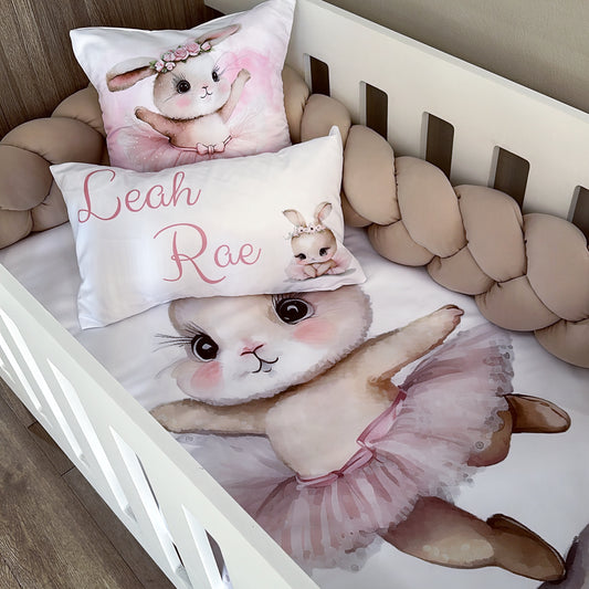 Cot Bedding - Pink Bunny Set 18