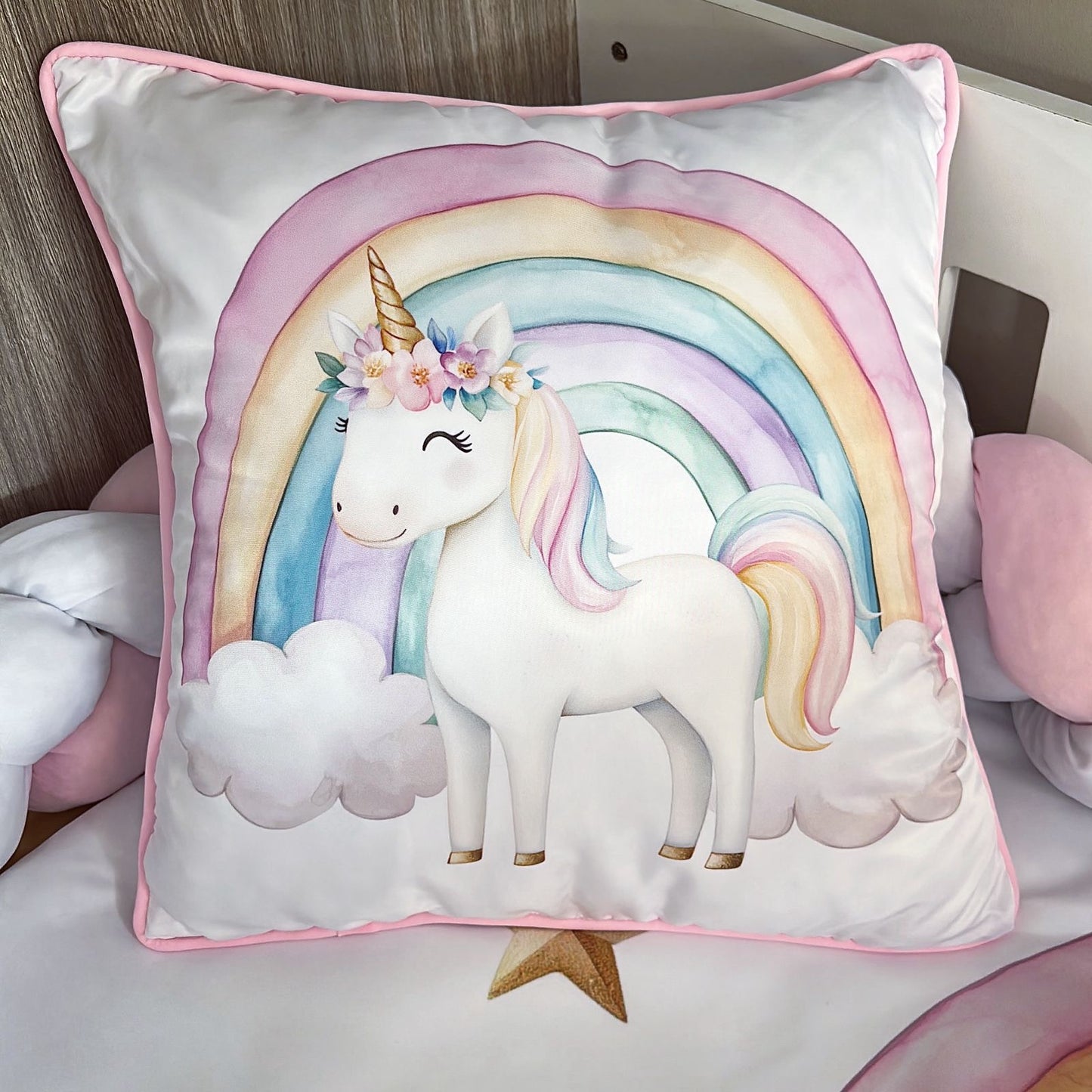 Cot Bedding - Pink Unicorn Set 12