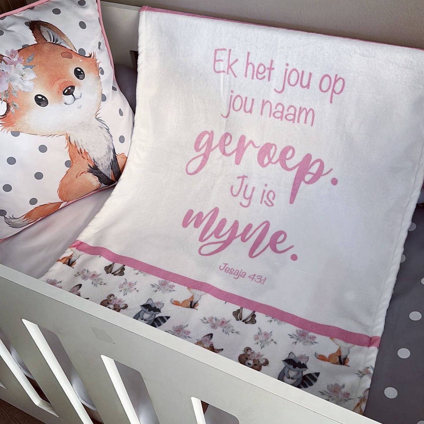 Cot Bedding - Pink Woodlands Set 10