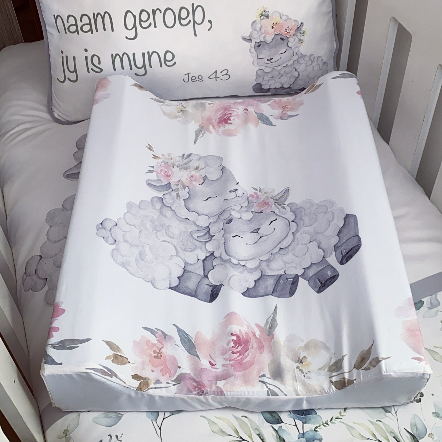 Cot Bedding - Pink Sheep Set 06