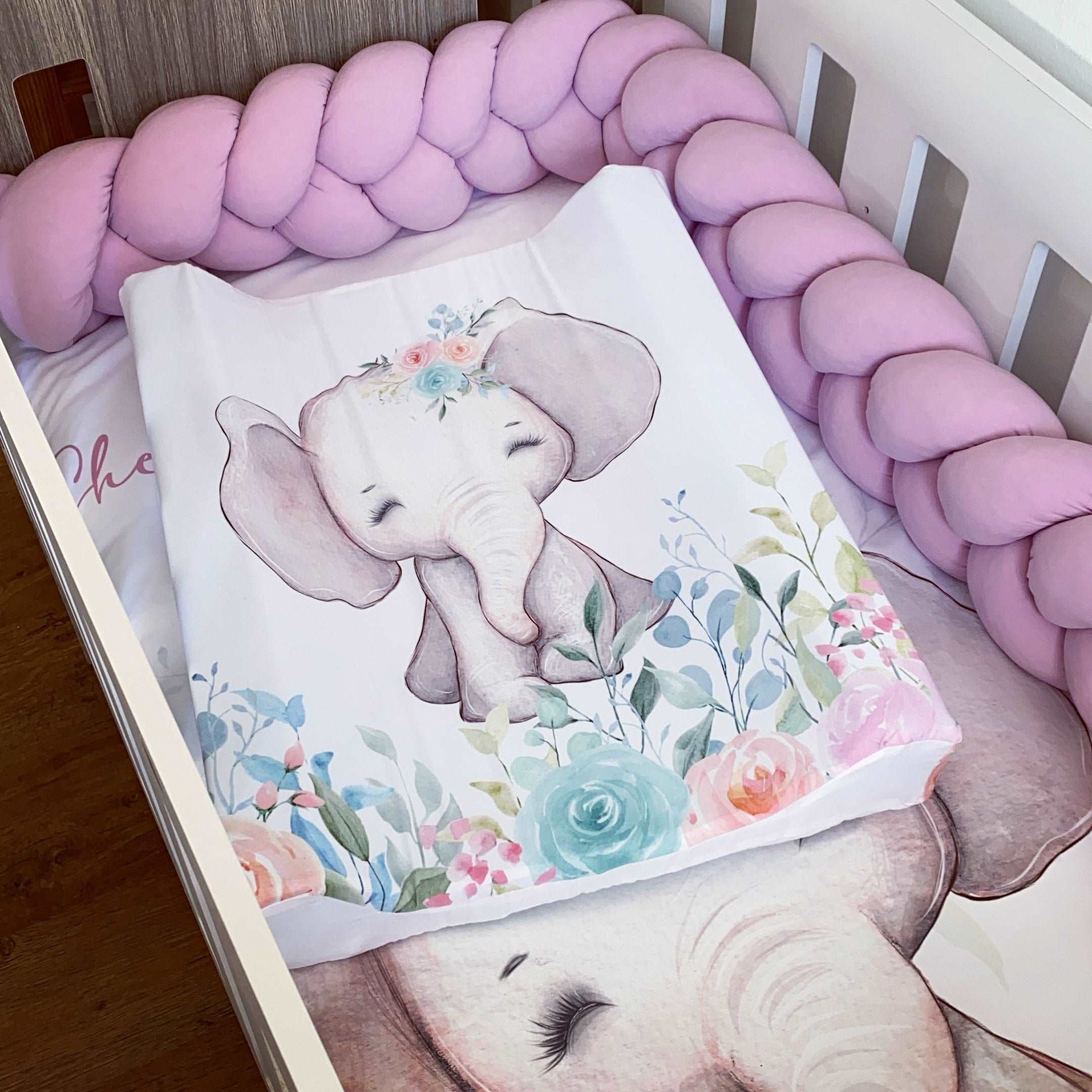 Cot Bedding - Pink Elephant Set 10
