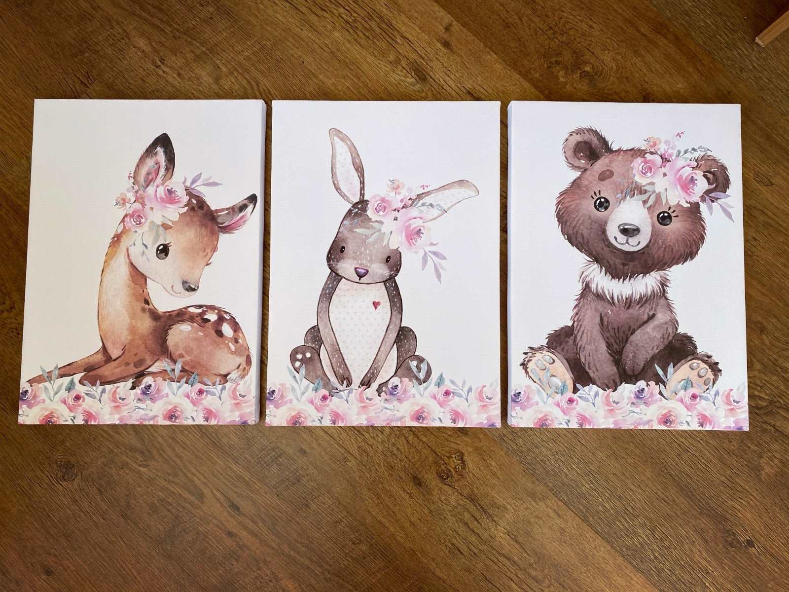 Cot Bedding - Pink Woodlands set 05