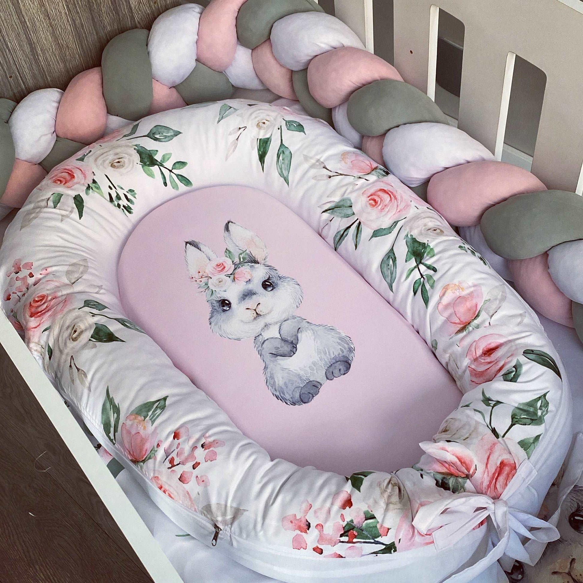 Cot Bedding - Pink Bunny Set 01
