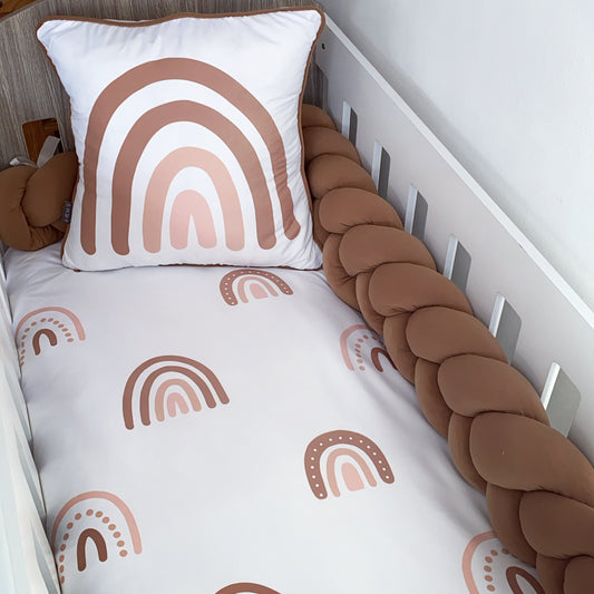 Cot Bedding - Pink Boho Rainbow Set 14