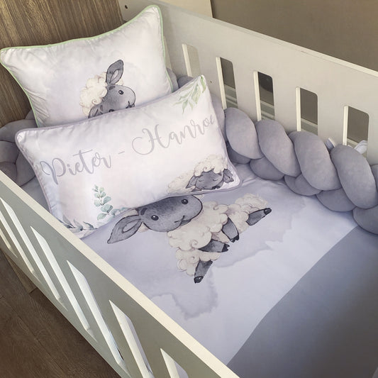 Cot Bedding - Grey Sheep Set 06