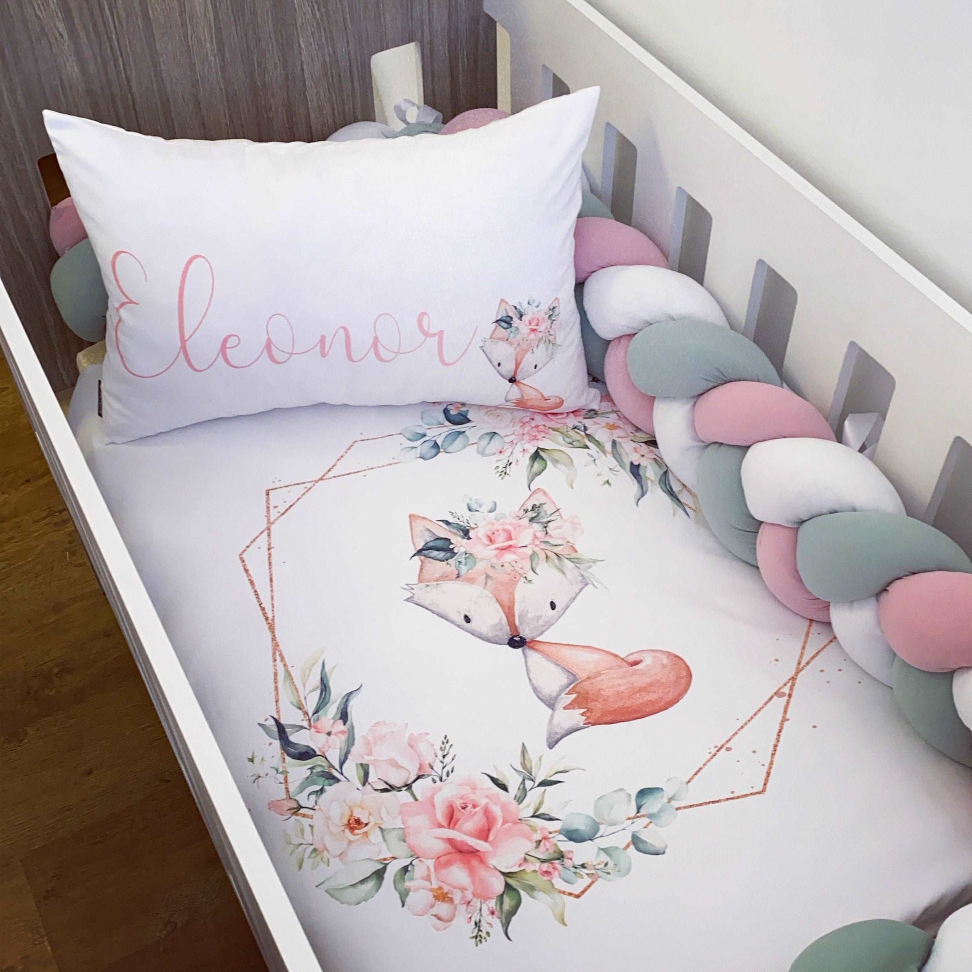 Cot Bedding - Pink Fox Set 01