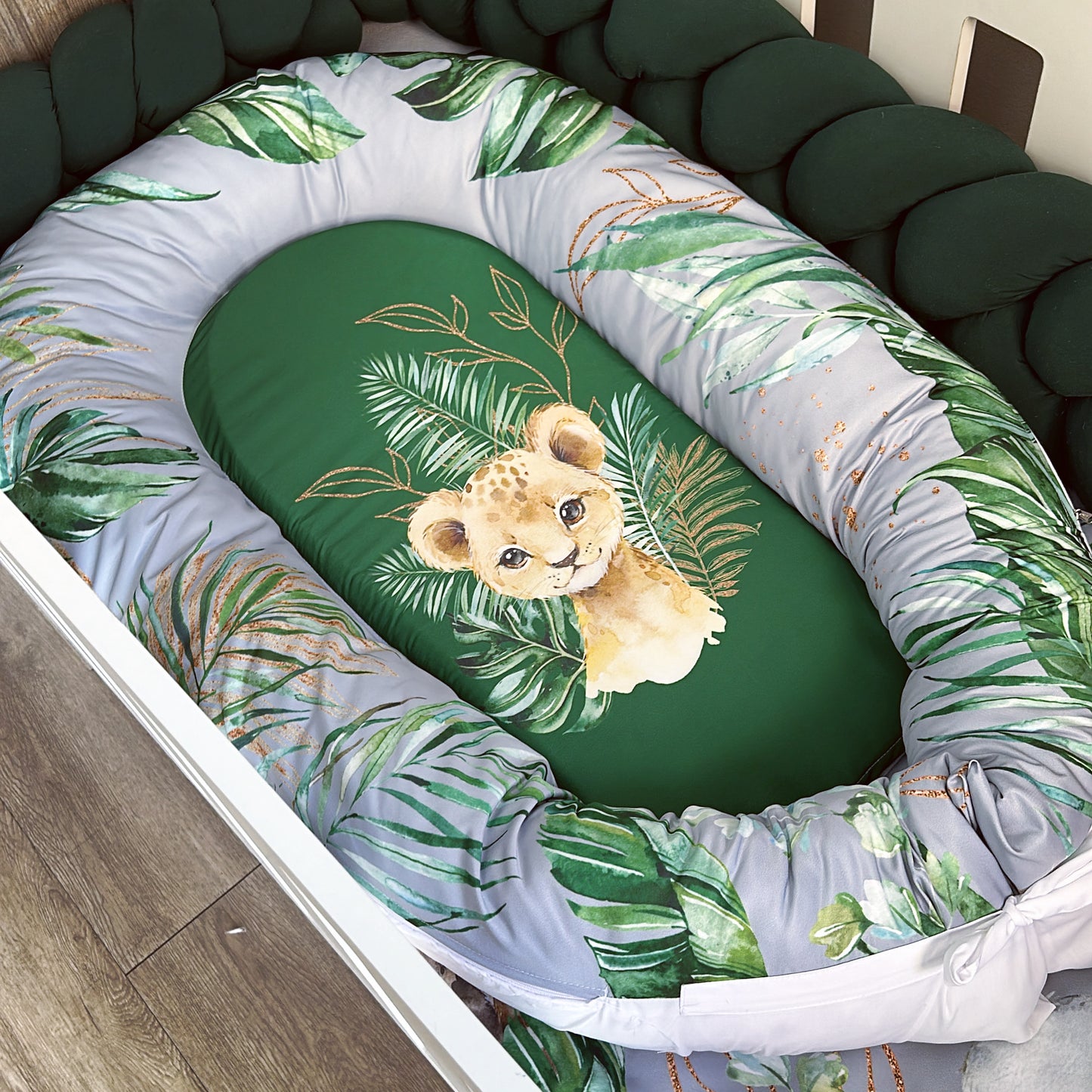 Cot Bedding - Grey Safari Set 02