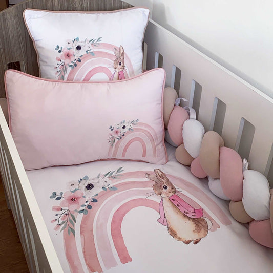 Cot Bedding - Pink Bunny Set 04