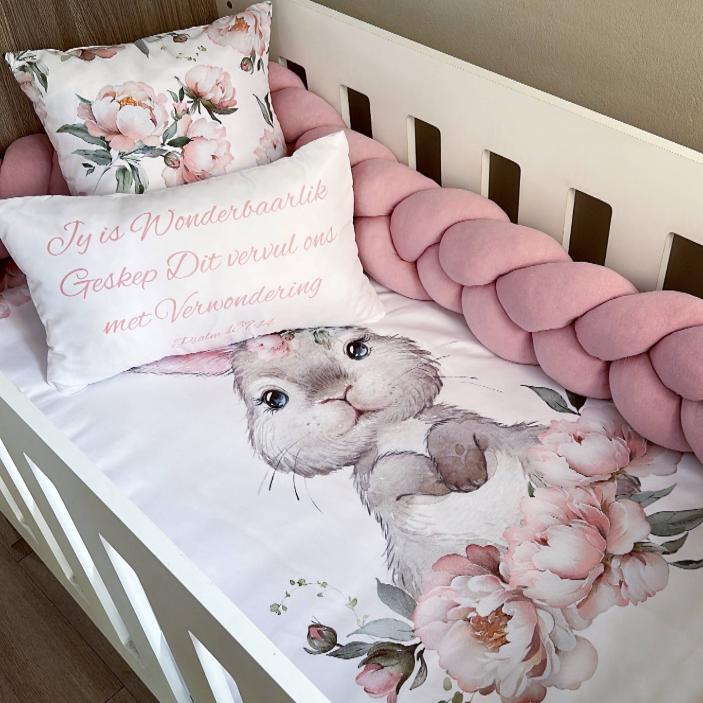 Cot Bedding - Pink Bunny Set 15