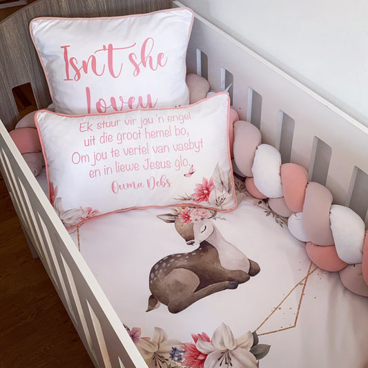 Cot Bedding - Pink Deer Set 04