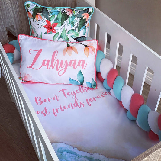 Cot Bedding - Pink Tropical Set 01