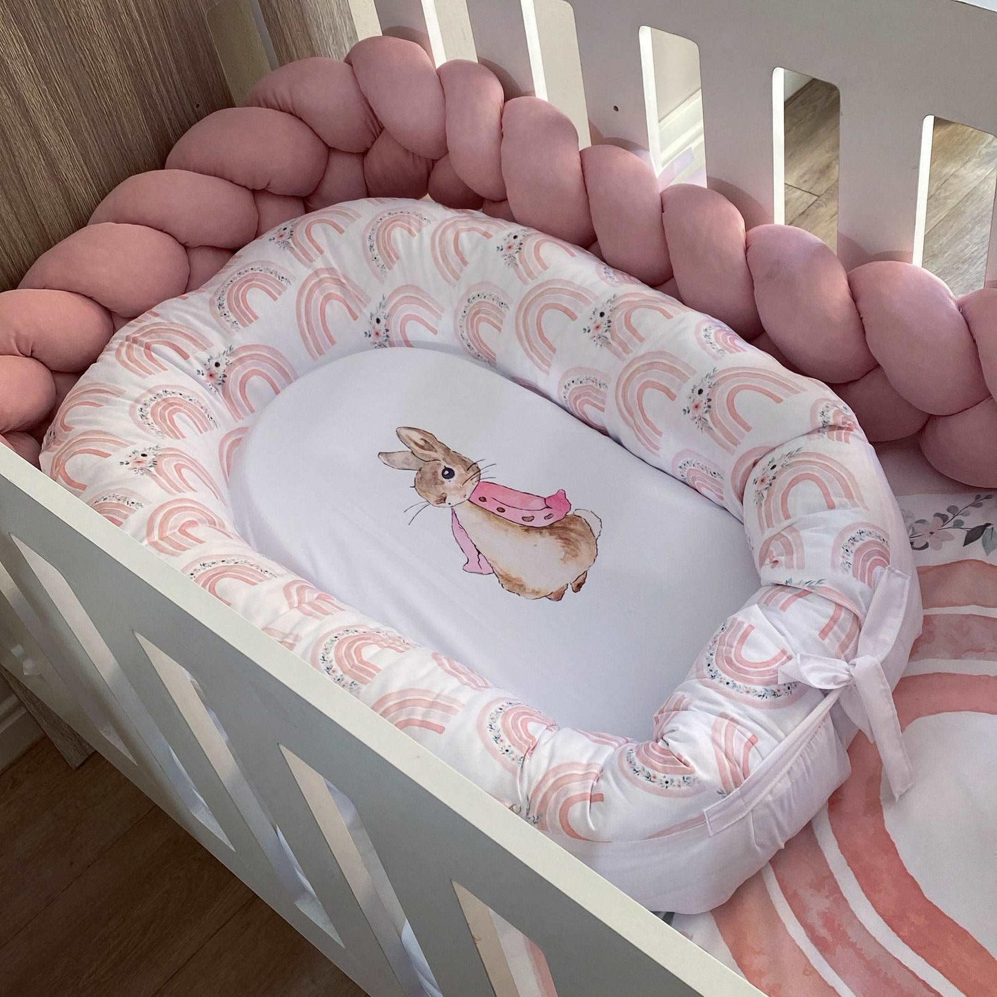 Cot Bedding - Floral Rainbow Set 01