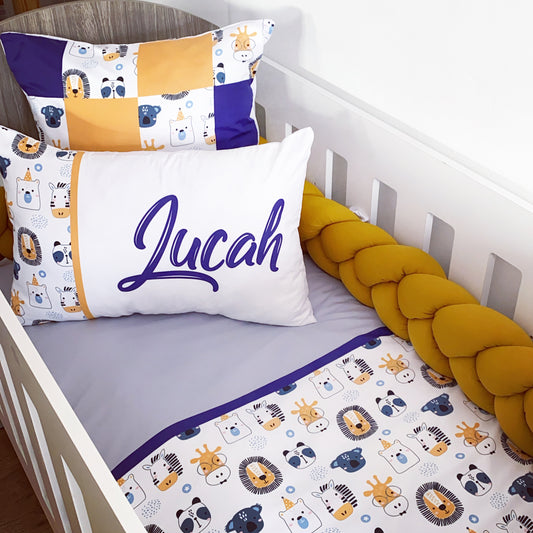 Cot Bedding - Mustard Safari Set 04