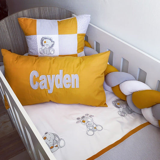 Cot Bedding - Mustard Safari Set 05