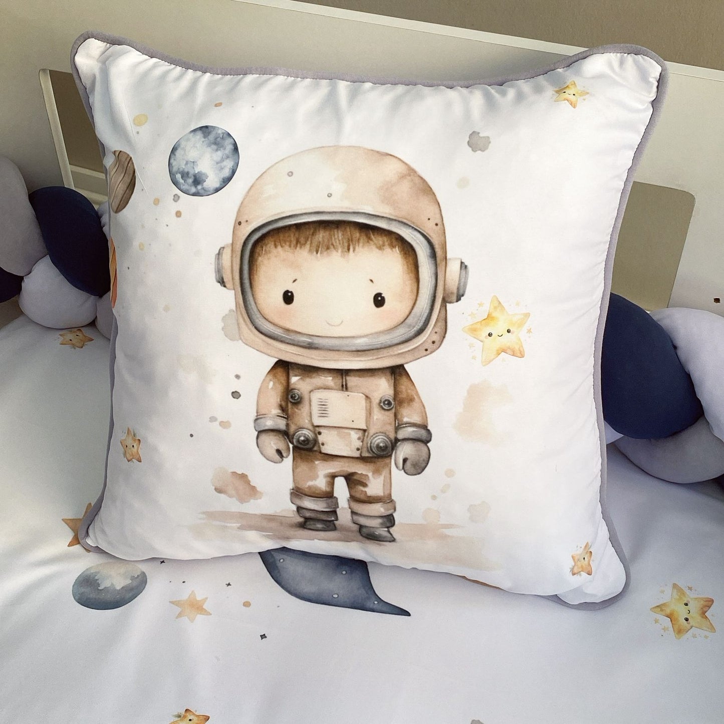 Cot Bedding - Blue Space Set 02