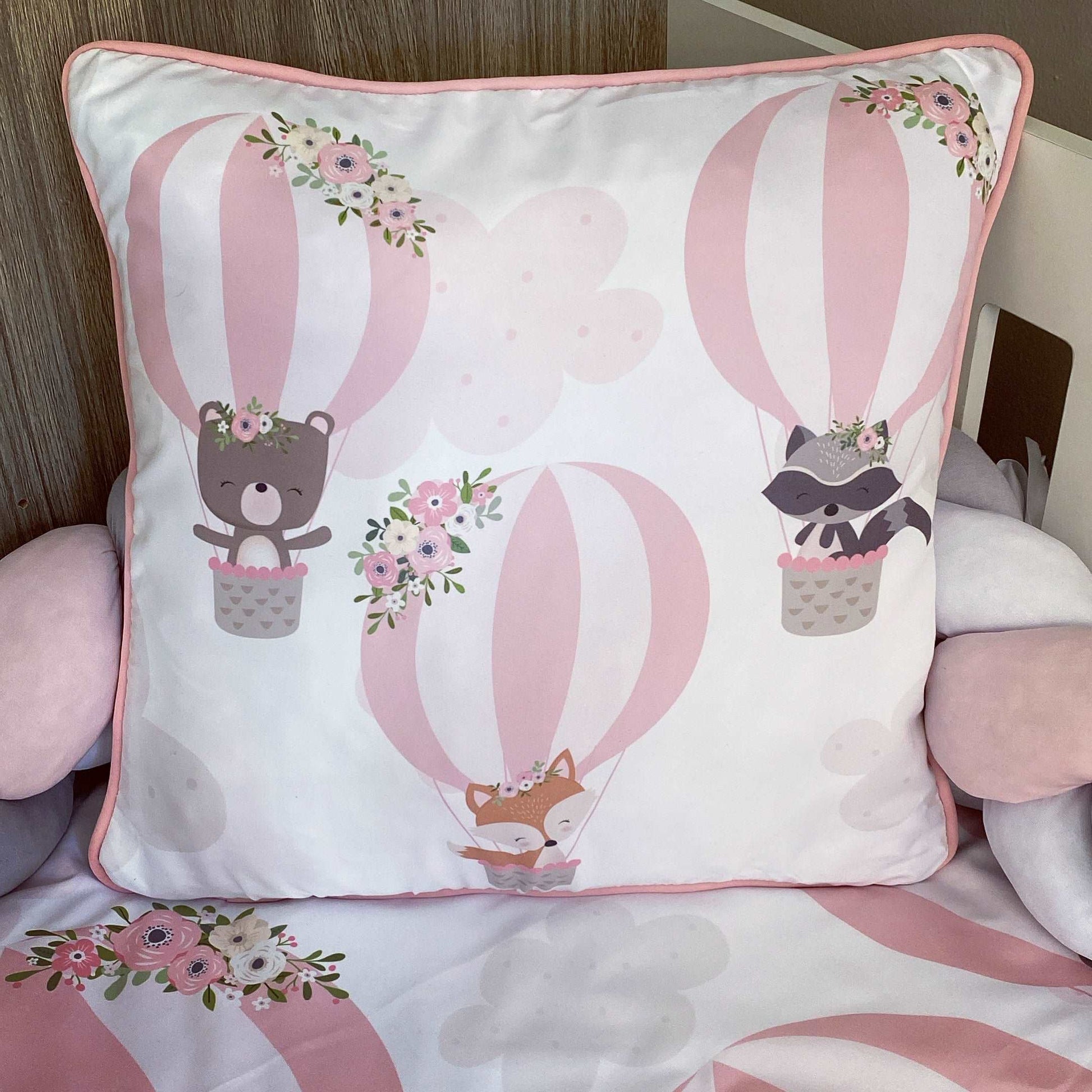 Cot Bedding - Pink Woodlands Set 02