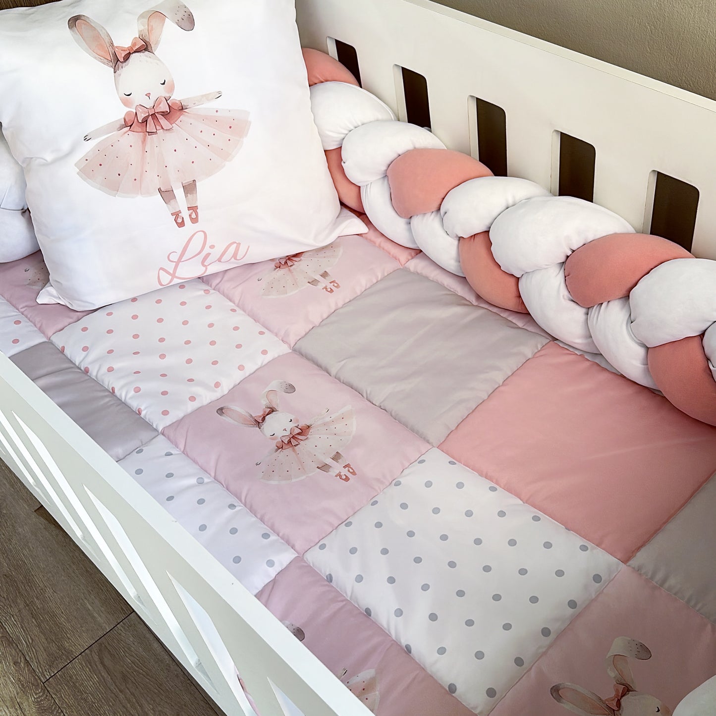 Cot Bedding - Pink Bunny Set 19