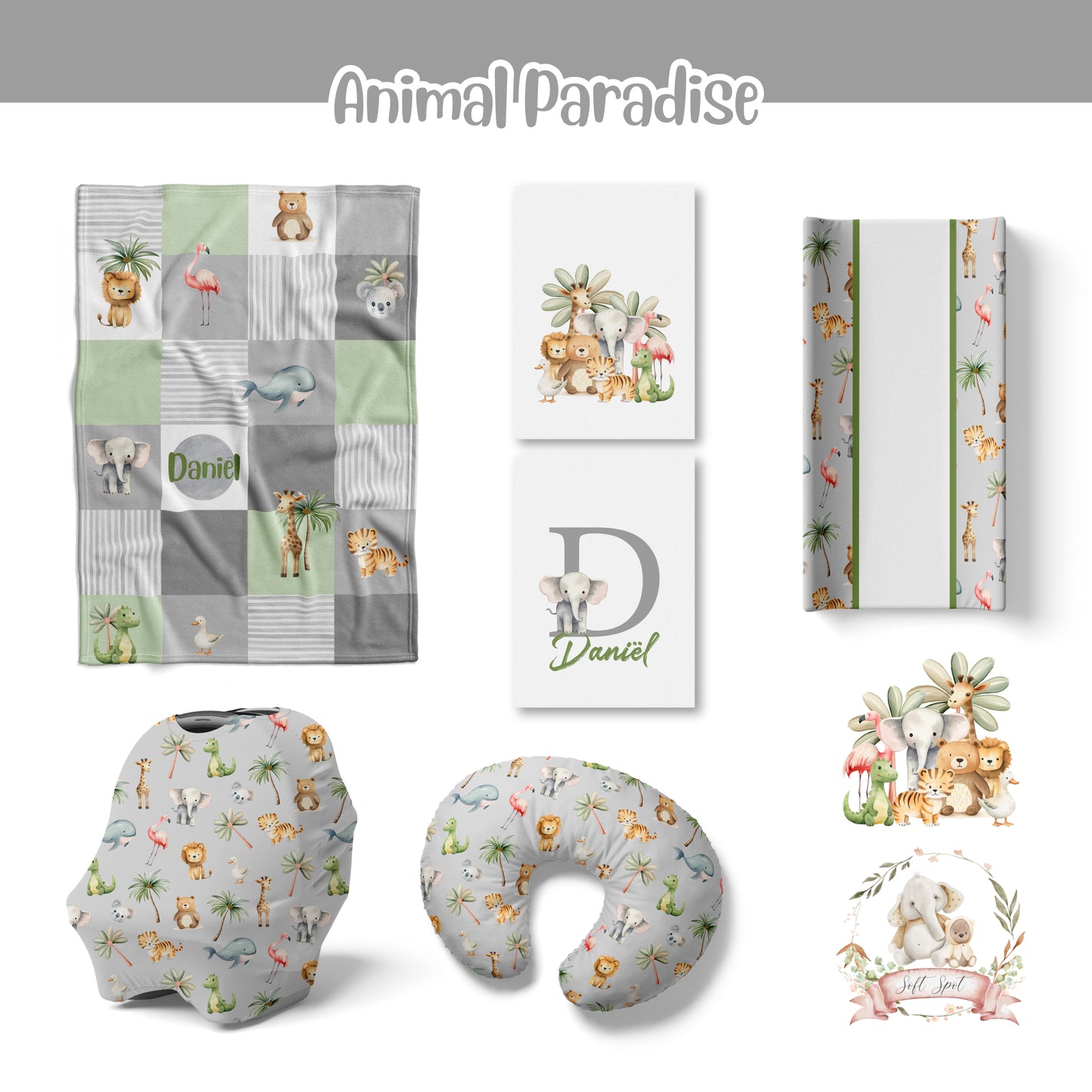 Cot Bedding - Animal Set 01