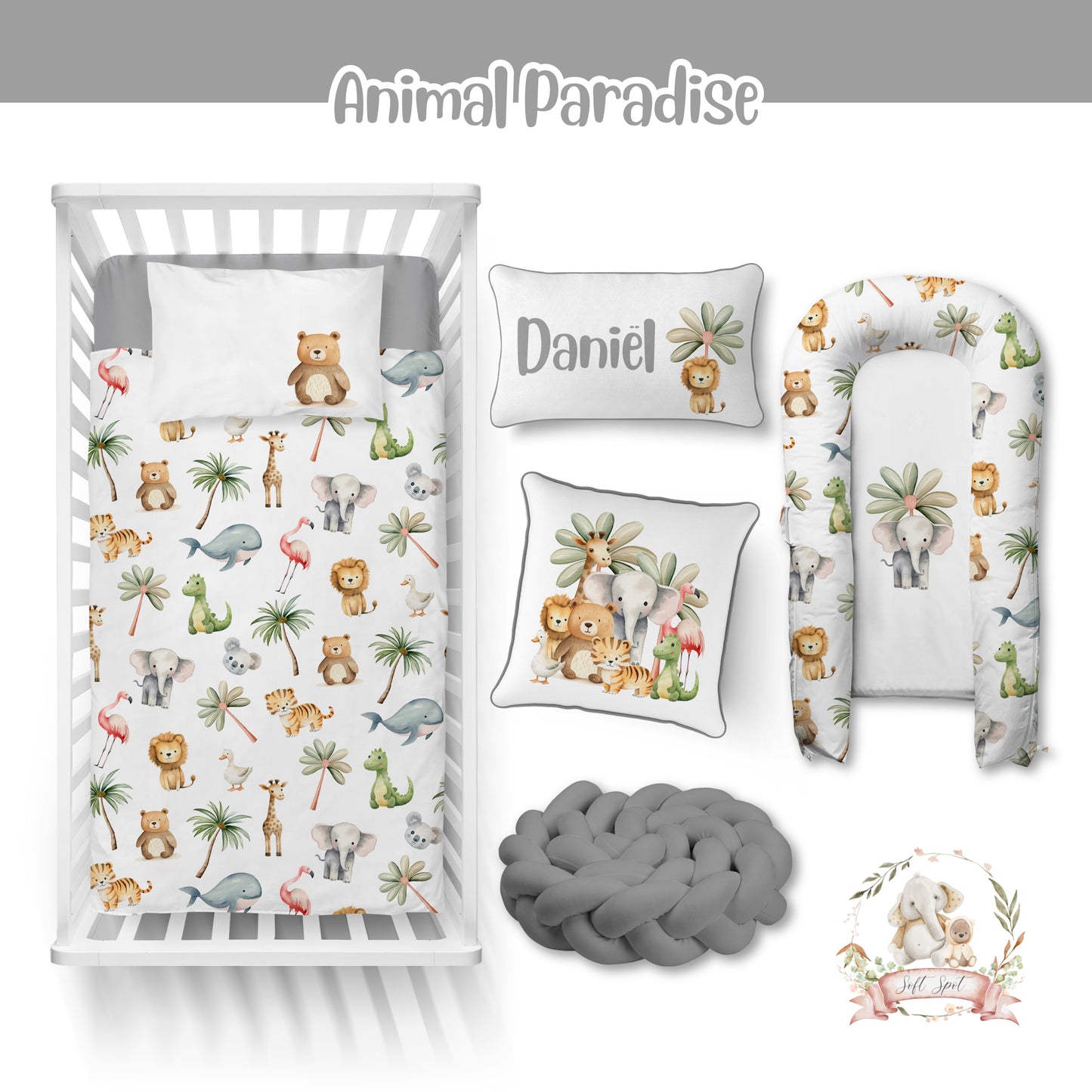 Cot Bedding - Animal Set 01