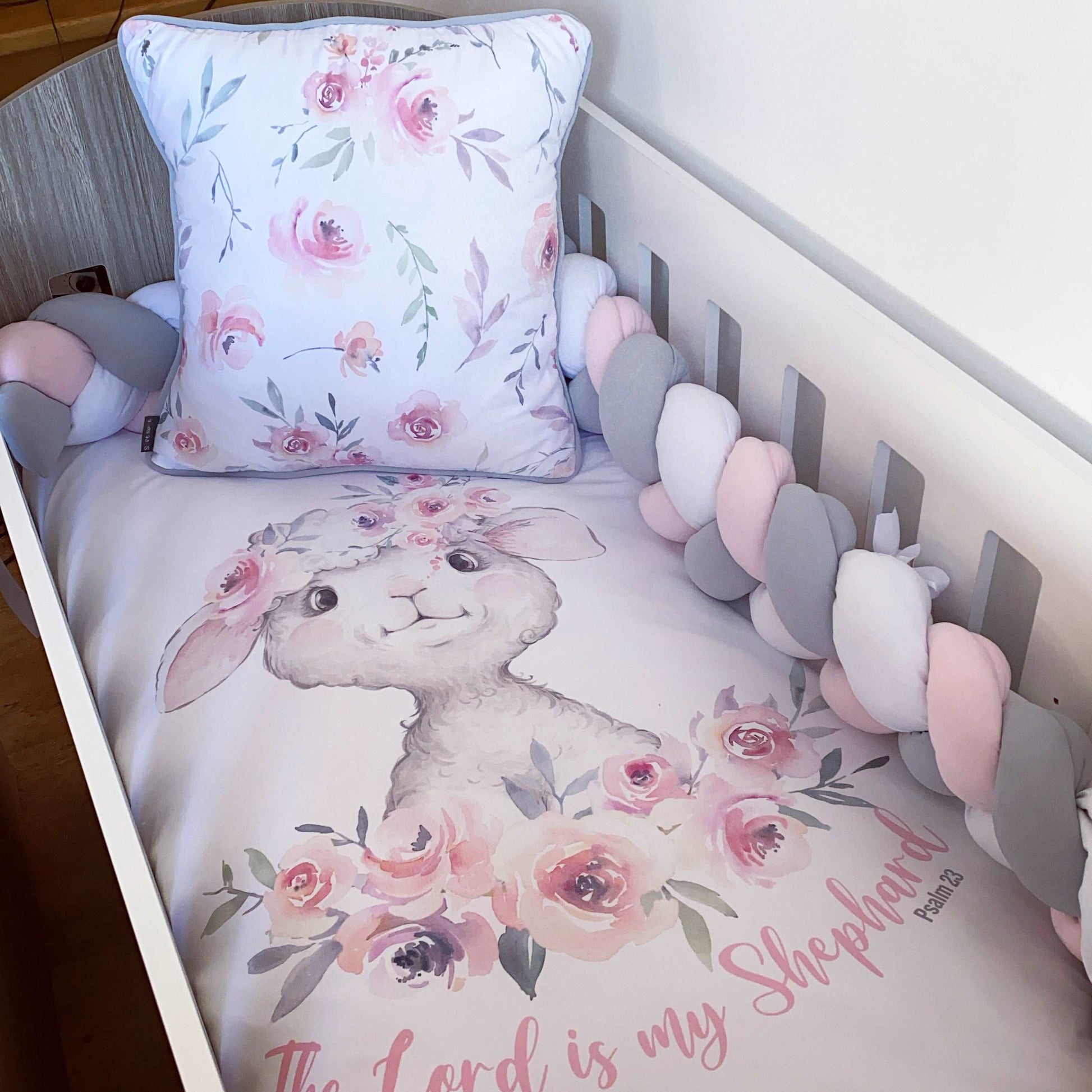 Cot Bedding - Pink Sheep Set 03
