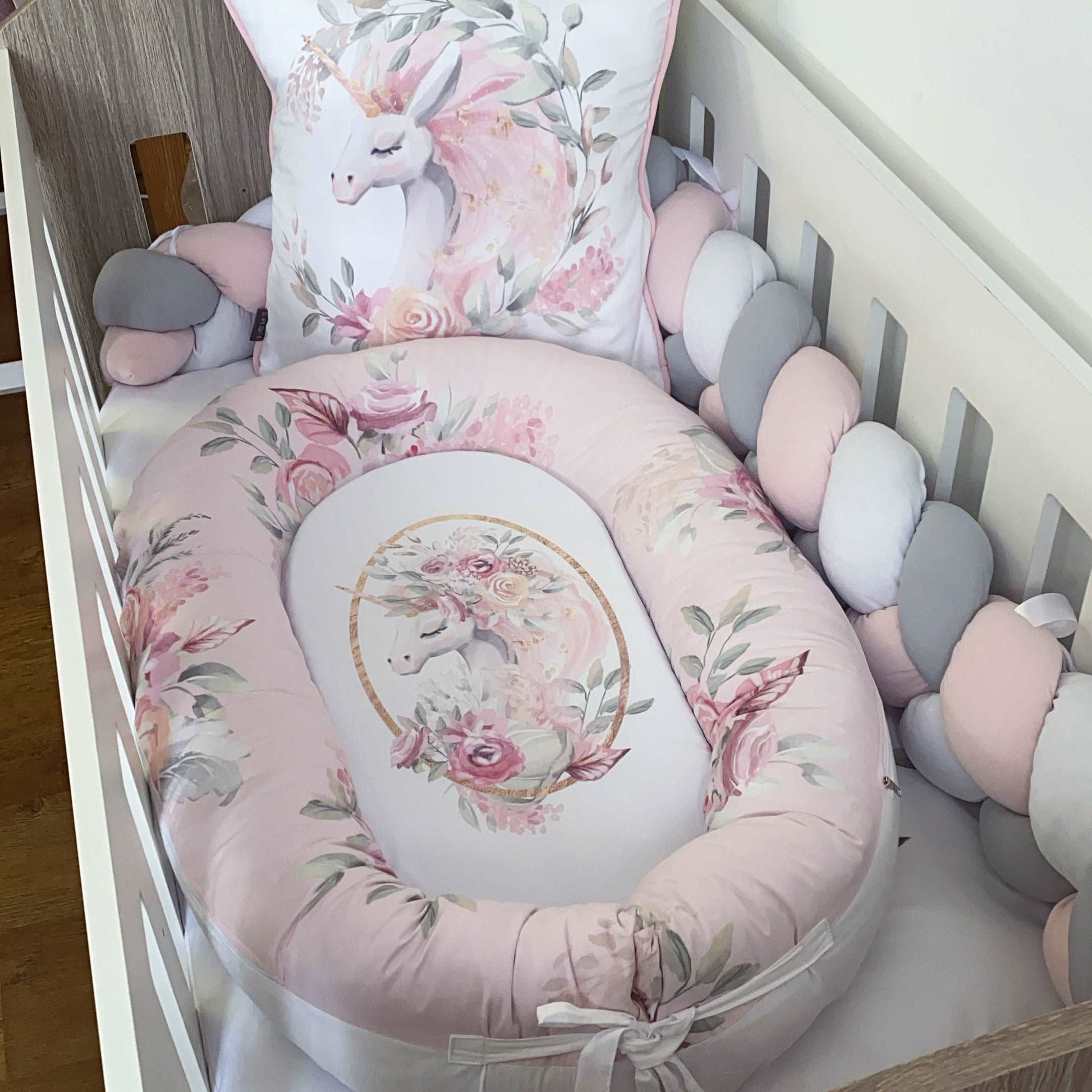 Cot Bedding - Pink Unicorn Set 02