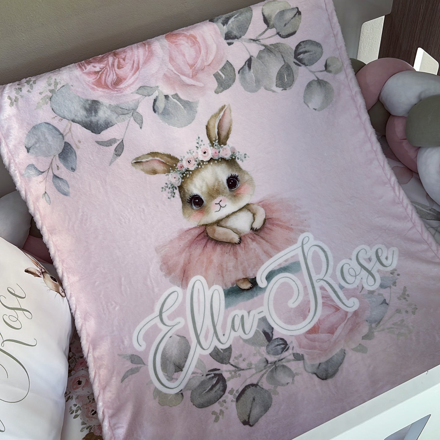 Cot Bedding - Pink Bunny Set 13