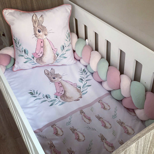 Cot Bedding - Pink Bunny Set 02