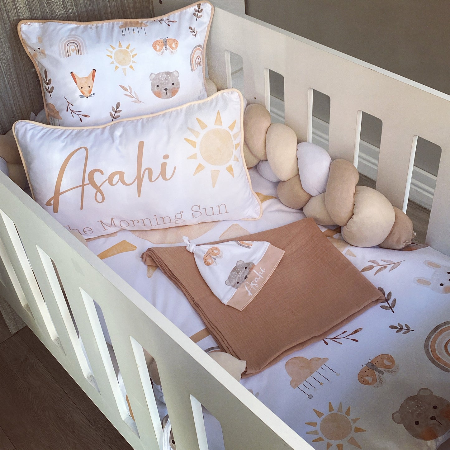 Cot Bedding - Boho Sun Set 01