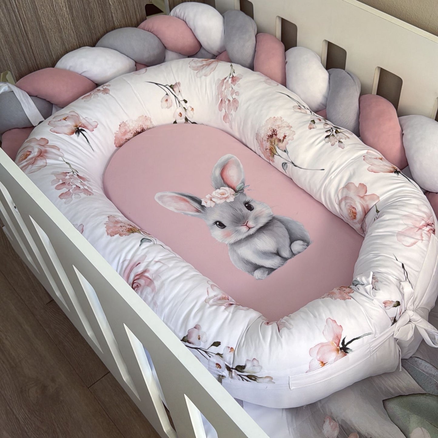 Cot Bedding - Pink Bunny Set 27