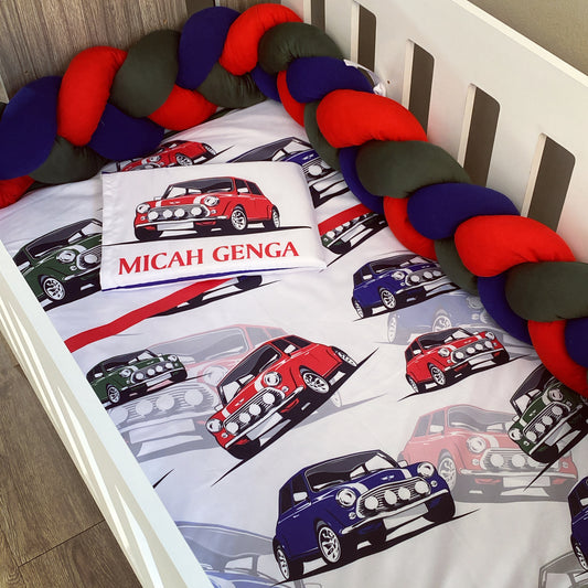 Cot Bedding - Mini Cooper Set 01