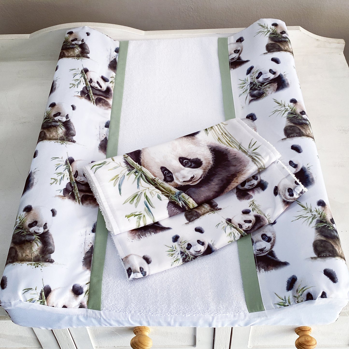 Cot Bedding - Black Panda Set 02
