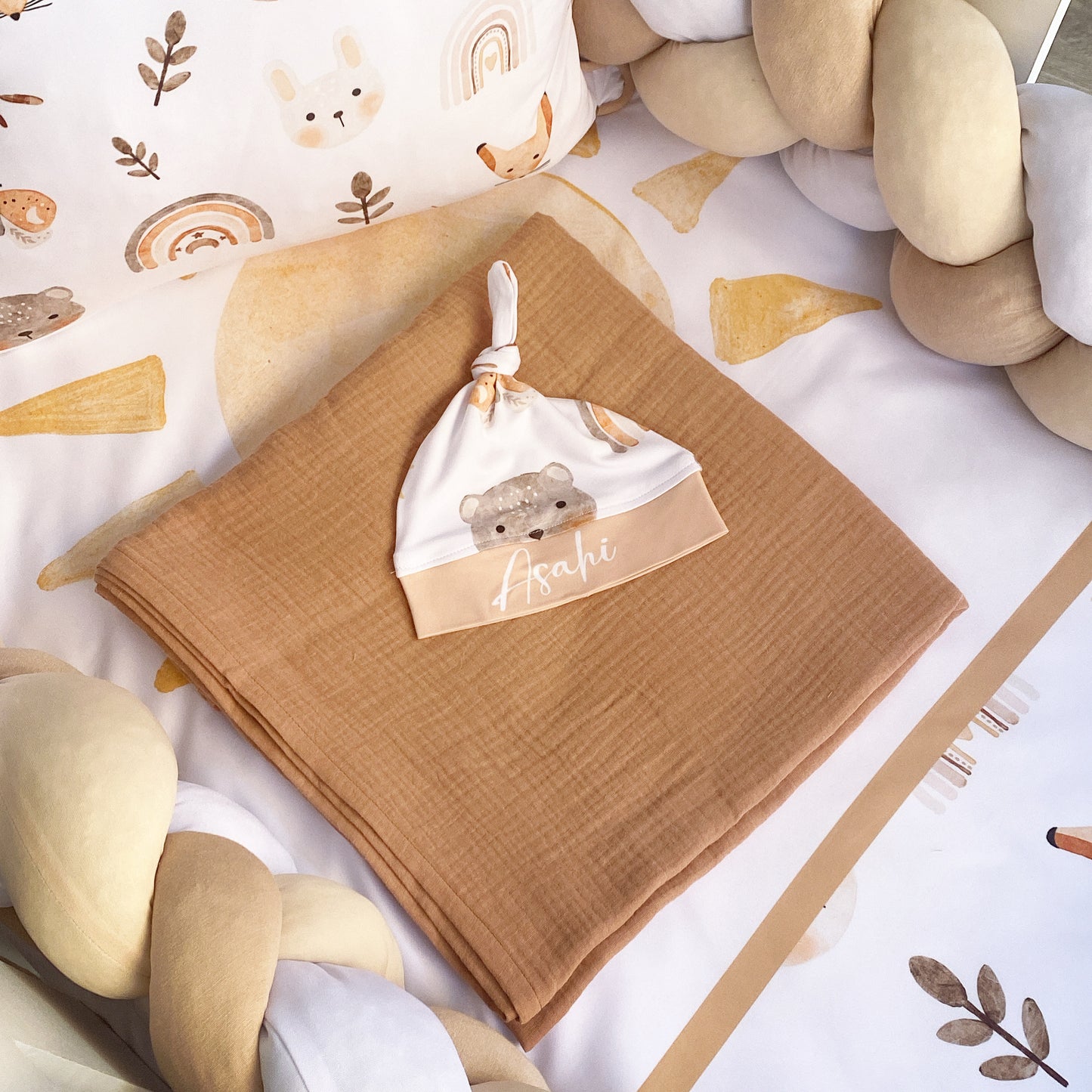 Cot Bedding - Boho Sun Set 01
