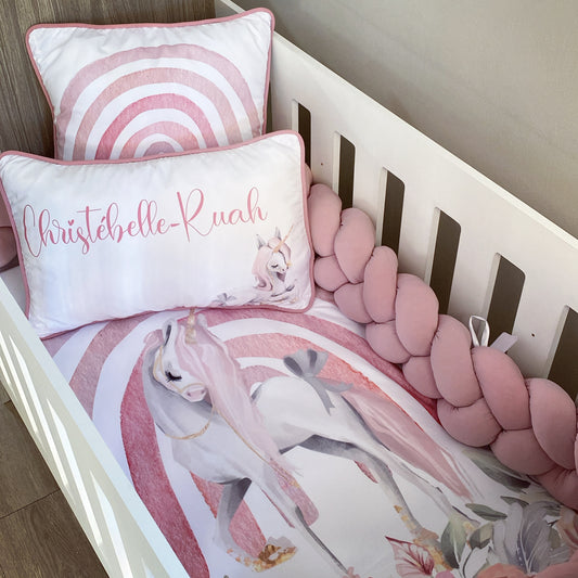 Cot Bedding - Pink Unicorn Set 07