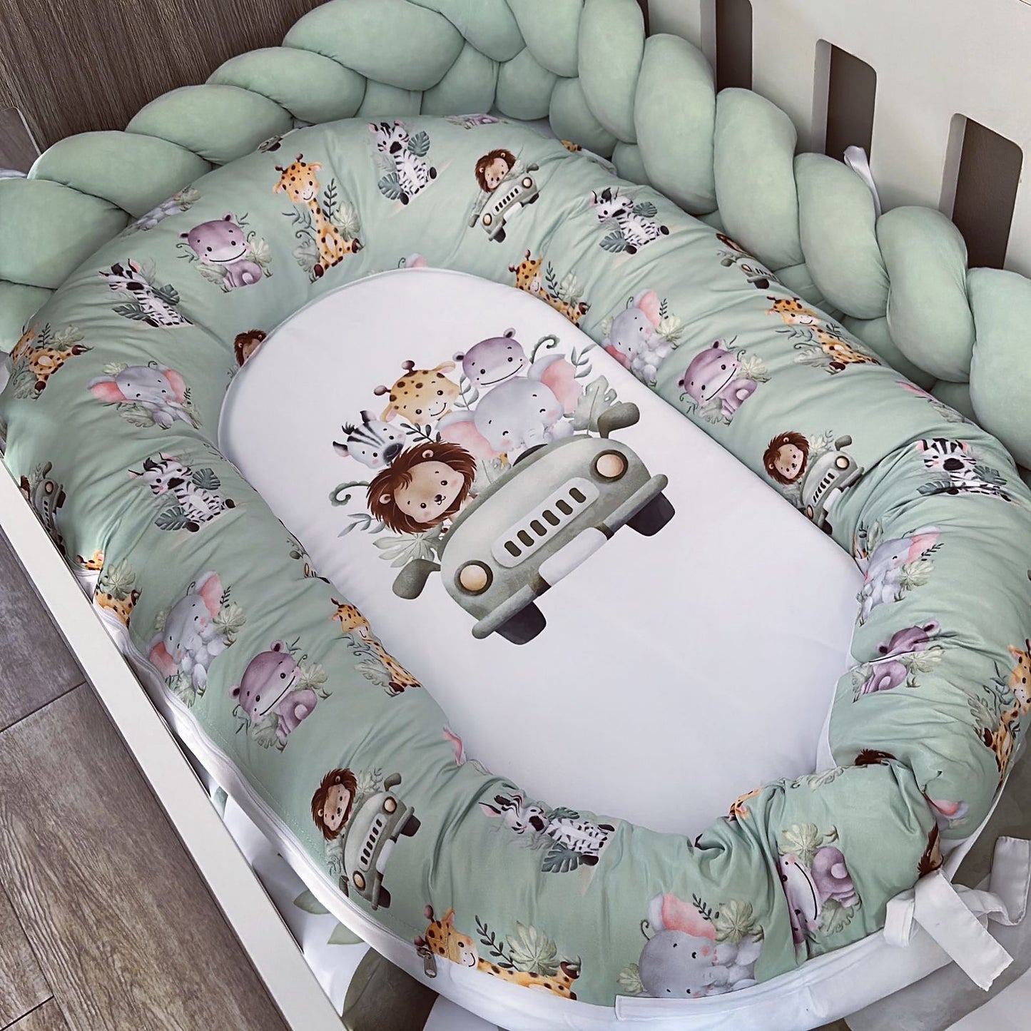 Cot Bedding - Green Safari Set 10