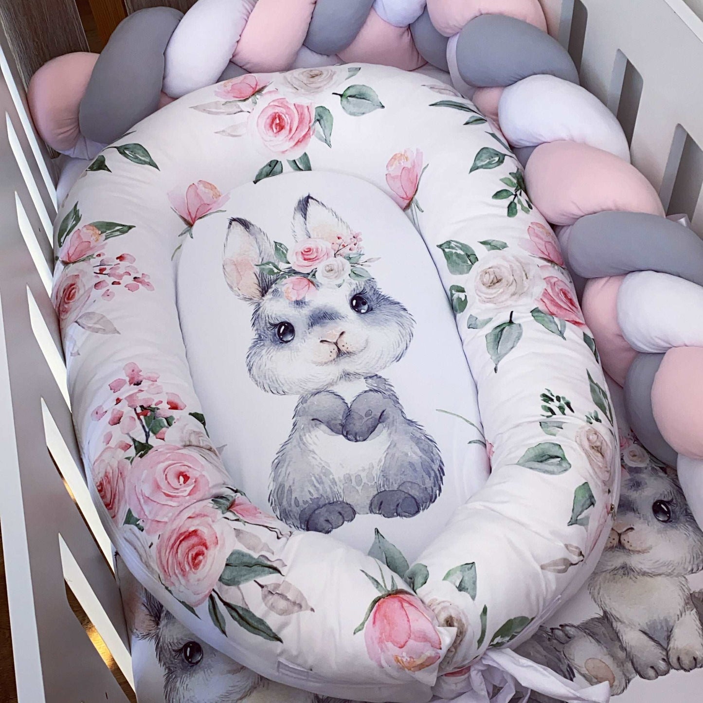 Cot Bedding - Pink Bunny Set 07