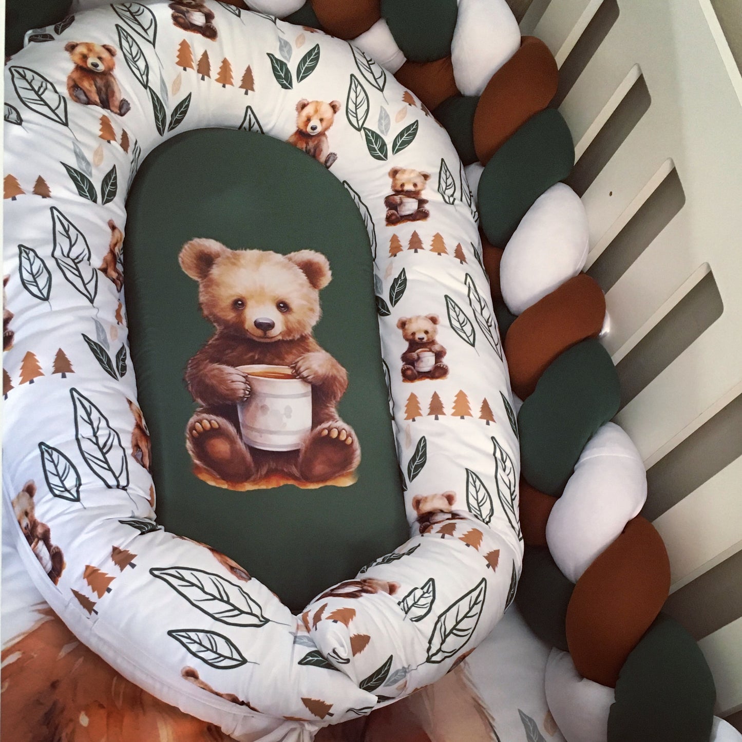 Cot Bedding - Woodlands Bear Set 01